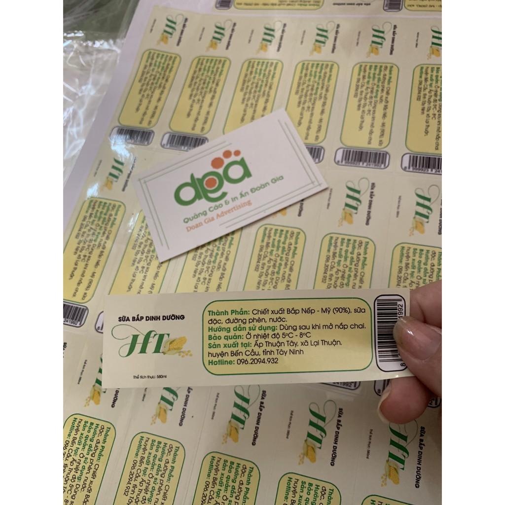 In Decal Sữa chống nước - dán - cắt sẳn theo yêu cầu A3 - đẹp - nhanh - rẻ