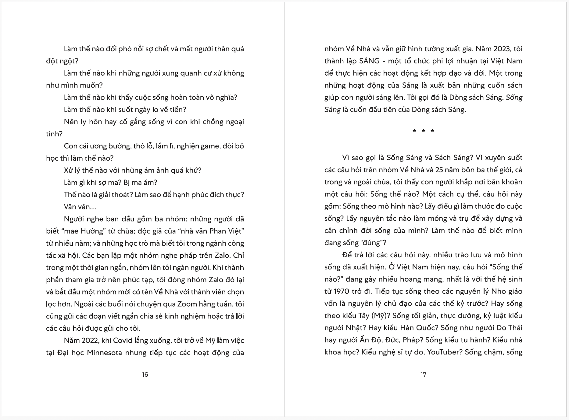 Sống Sáng - Phan Việt - Sáng Books