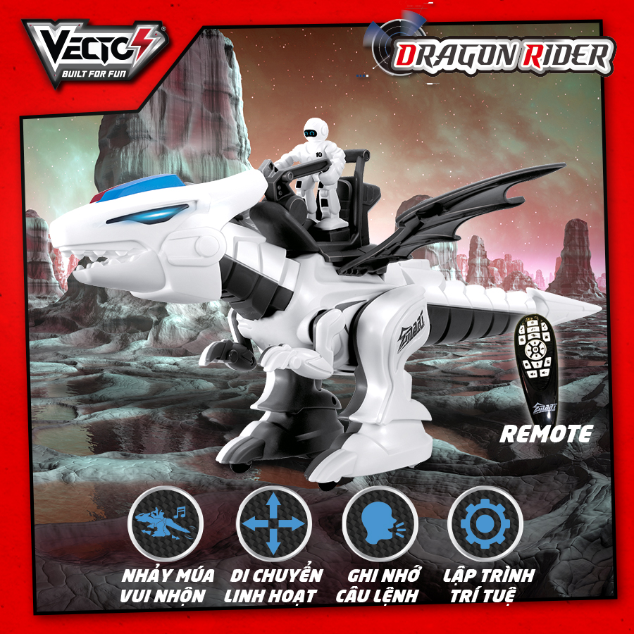 Đồ chơi điều khiển VECTO Robot điều khiển từ xa Kỵ sĩ cưỡi rồng K18