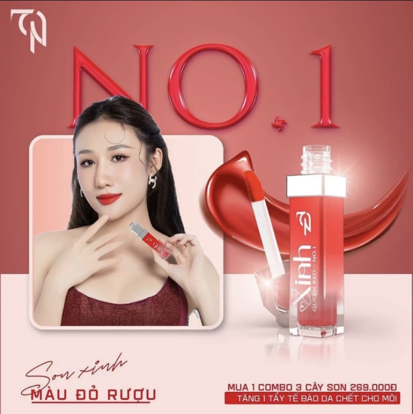 Son Xinh Đông Anh Chính Hãng Son Kem Lì Không Trôi Set 3 Màu Đỏ Tươi - Cam Đất - Đỏ Cam Collagen x3