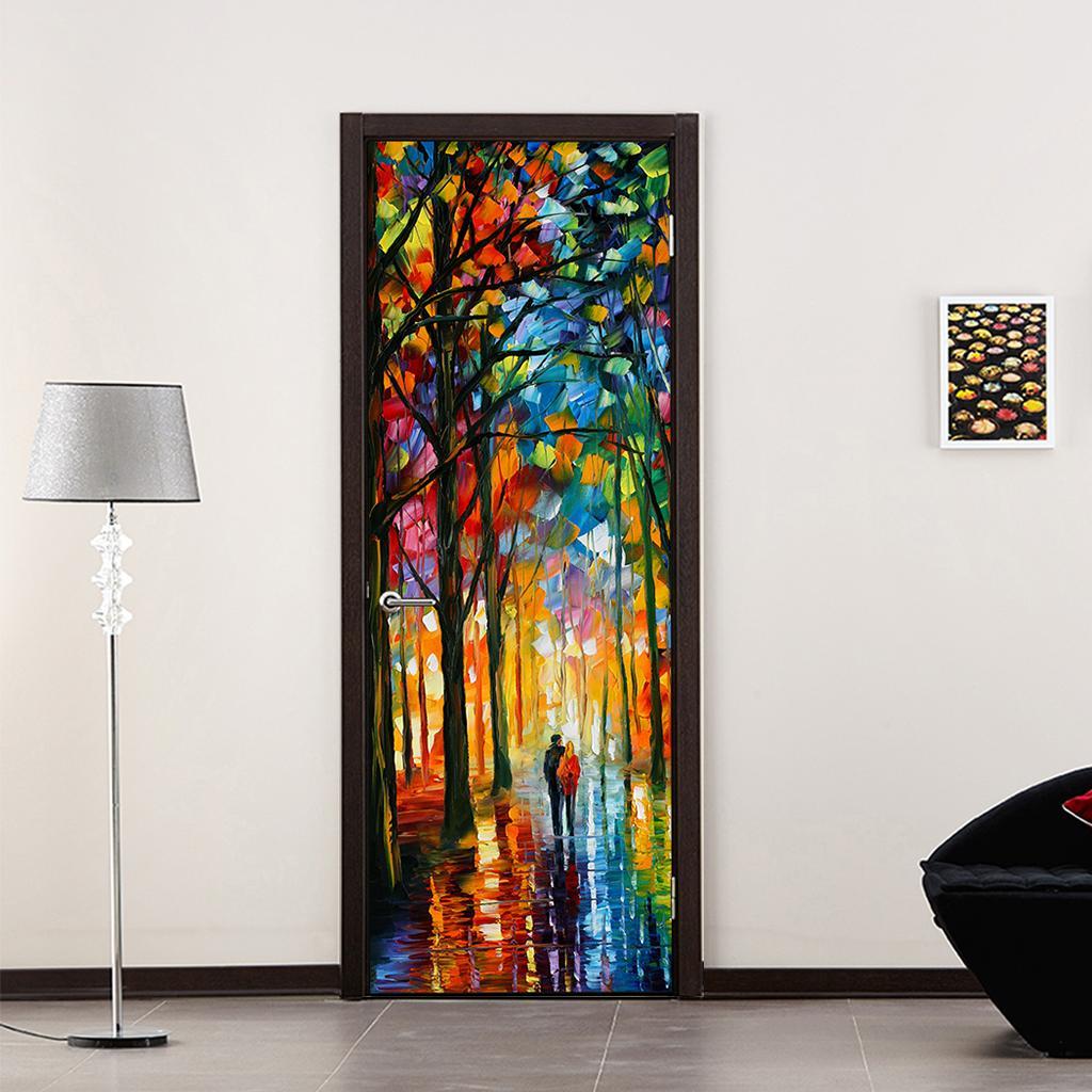 3D Self Adhesive Painting Sticker Art Wall Decal Home Office Door Decor A