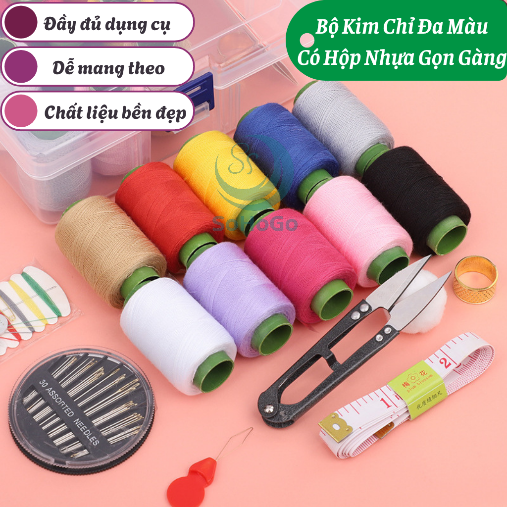 Bộ Kim Chỉ Tiện Dụng Cho Mọi Nhà -Hộp Dụng Cụ Khâu Vá Mini Cao Cấp-Bộ Chỉ May Vá Mini