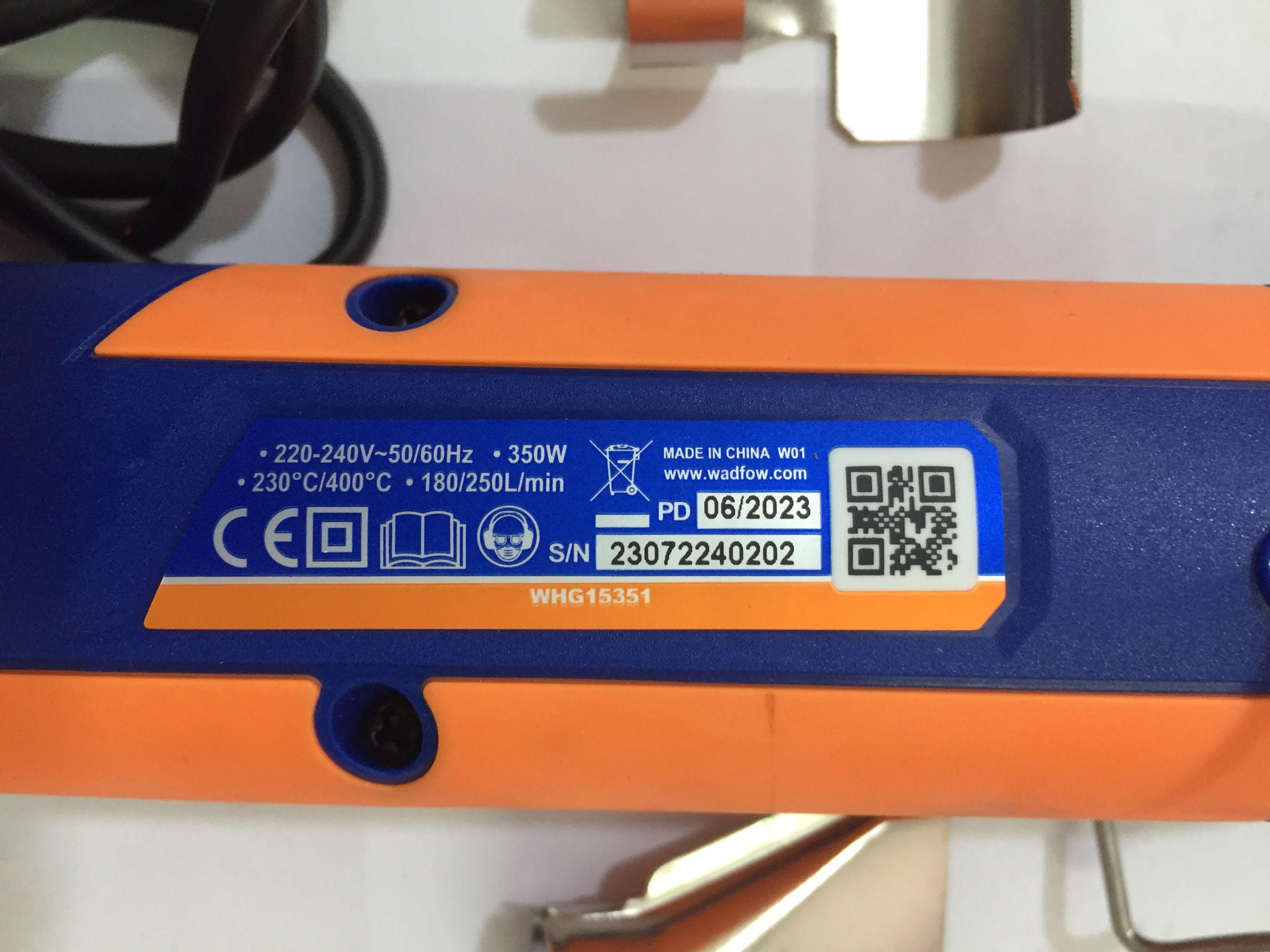 MÁY THỔI NHIỆT 350W WHG15351 WADFOW - HÀNG CHÍNH HÃNG