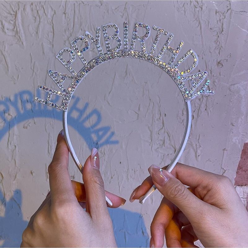 Băng Đô Chữ Happy Birthday Đính Đá