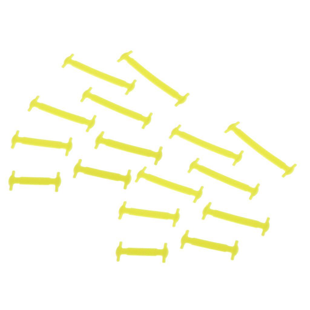 16 Pieces Elastic Silicone Shoelaces  Shoe Laces Unisex