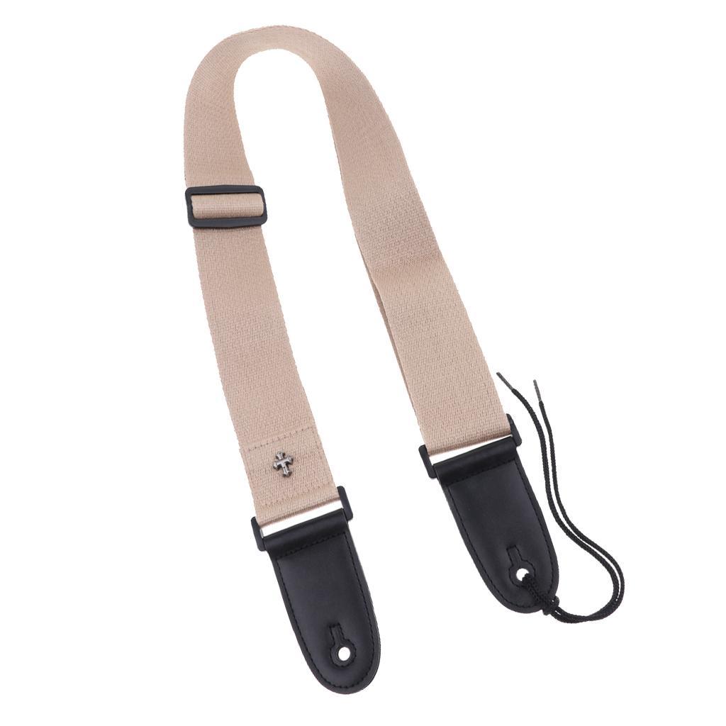Guitar Neck Shoulder Strap Belt for Wooden Electric Guitar Accessory Khaki