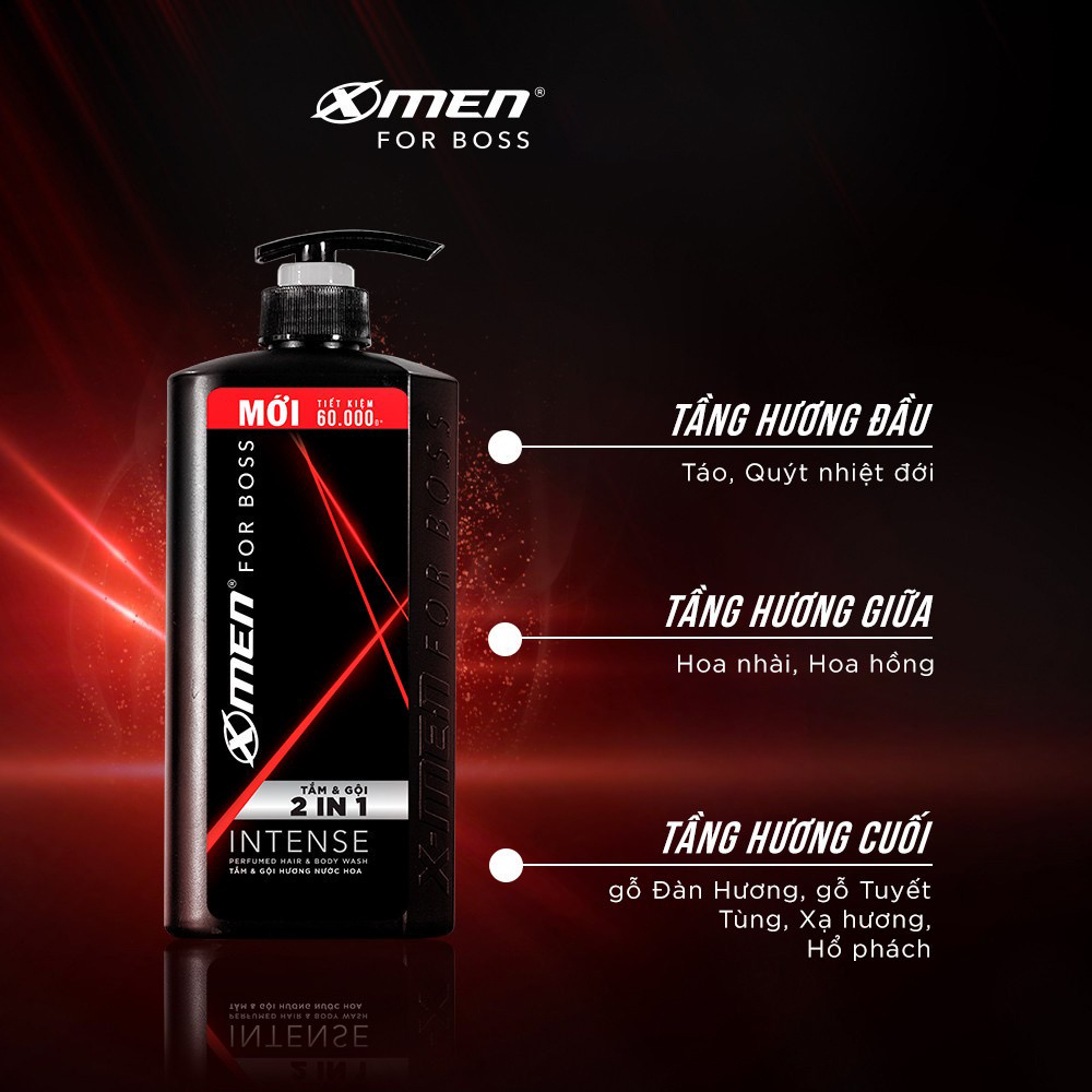 TẮM GỘI 2IN1/3IN1 XMEN FOR BOSS 650G/630G