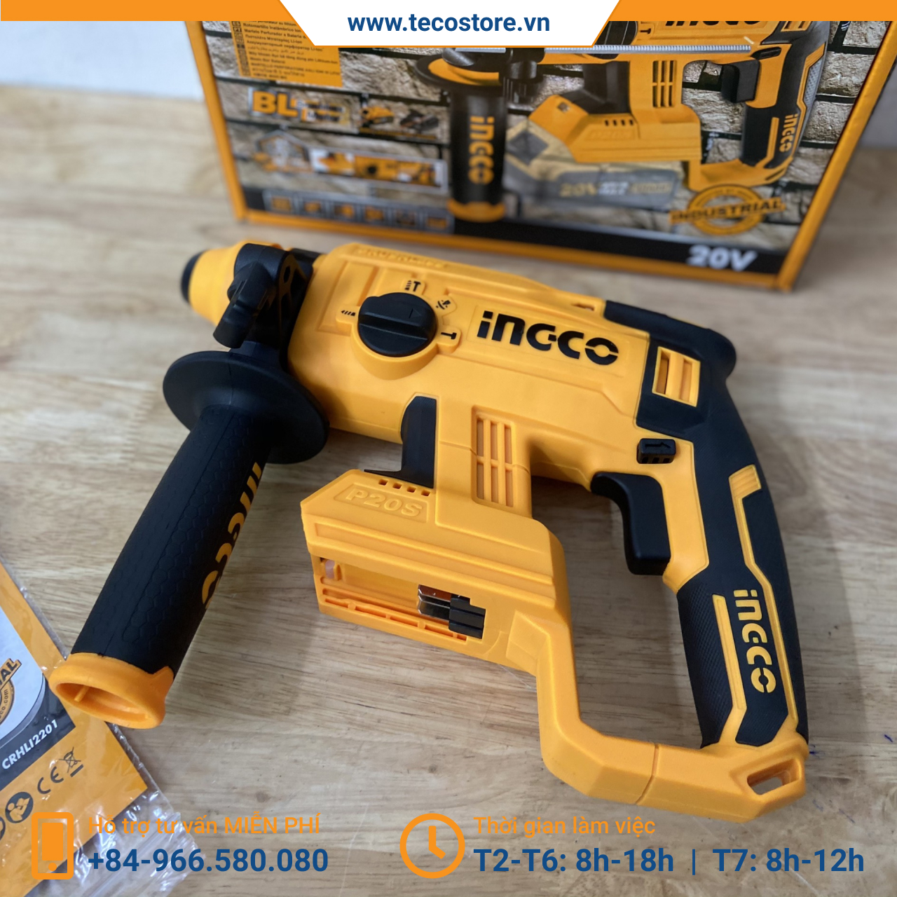 Máy khoan bê tông dùng pin INGCO CRHLI2201