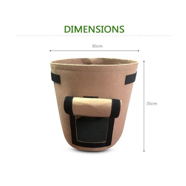 GROW GREEN BAG Chậu trồng cây, khoai củ vì môi trường 30x35cm  - Home and Garden