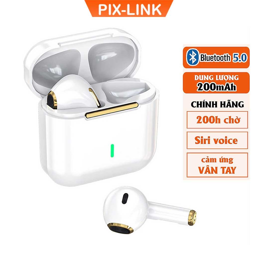 Tai Nghe Nhét Tai Bluetooth tws Pix-Link Air-S4 Micro Chống Ồn, Điều Khiển Cảm Ứng, Nghe Đơn Hoặc Đôi - Hàng Chính Hãng