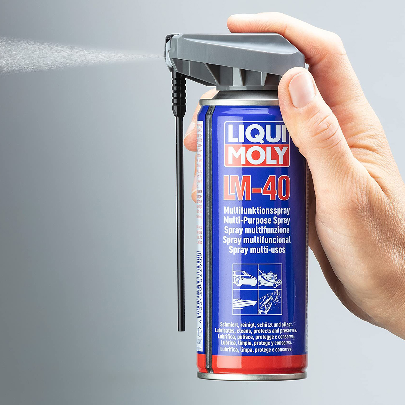 Dầu bôi trơn đa năng tẩy rỉ sét có vòi xịt Liqui Moly 3390 - Tháo ddàng bu lông, ốc vít, giảm ma sát chi tiết
