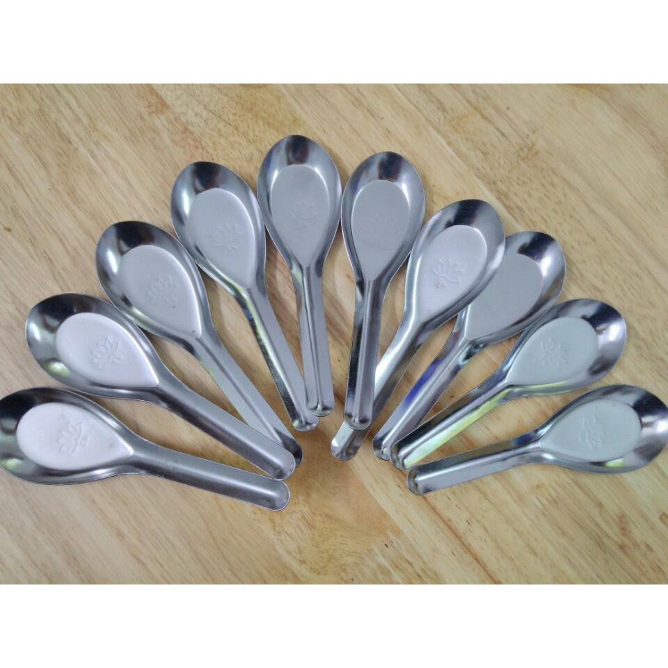 Set 5 thìa inox cao cấp bông sen bền đẹp
