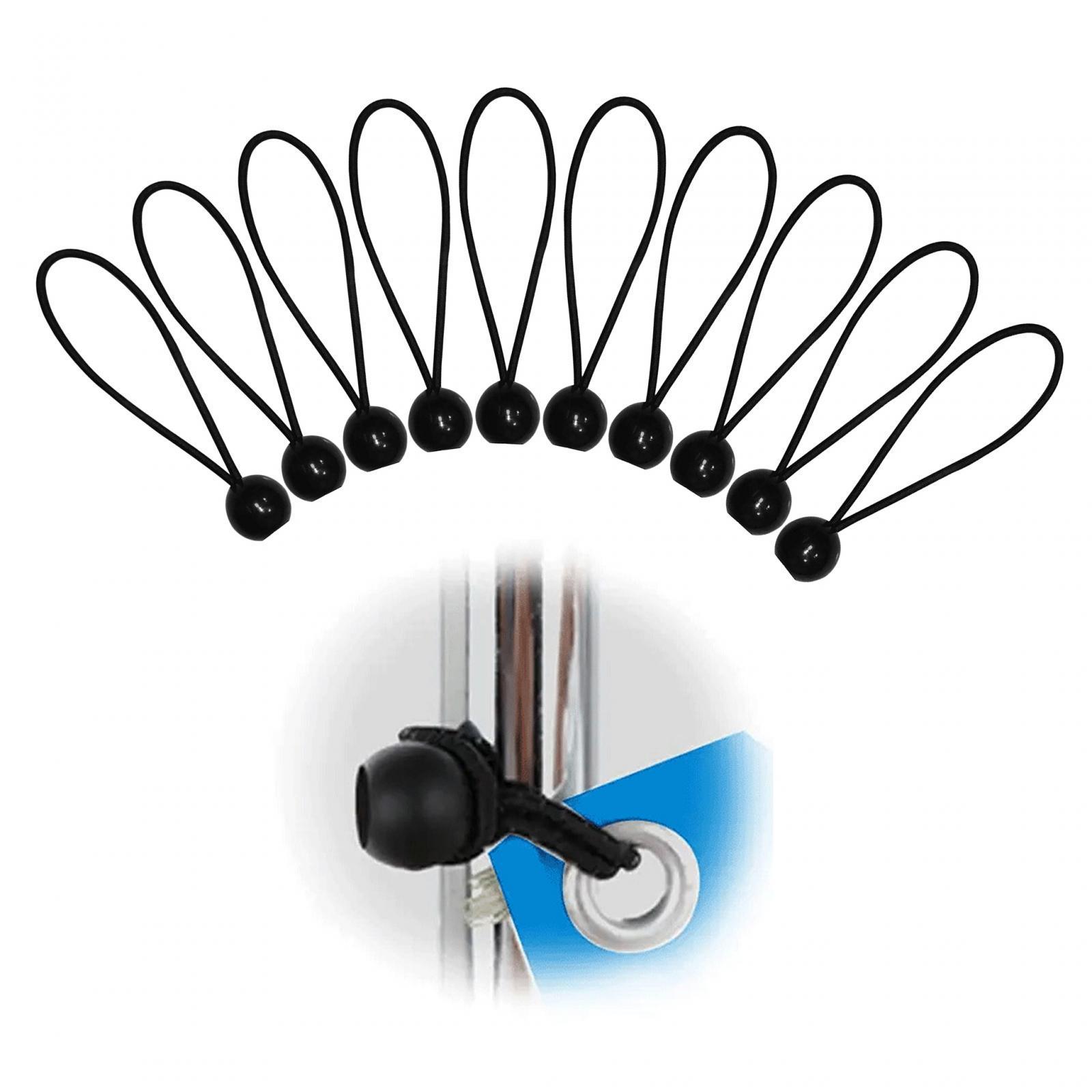 10 Pieces 6 inch Ball Bungee Cords Outdoor Bungee Cord with Balls, Tie Down, Heavy Duty for Shelter Tent Poles Canopy