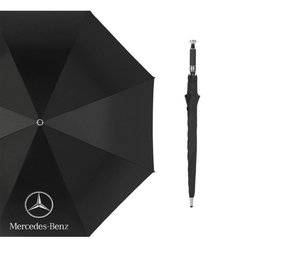 Hình ảnh Ô Dù Đóng Mở Tự Động Logo Mercedes-Benz Ô Che Nắng Sang Trọng, Nam Tính