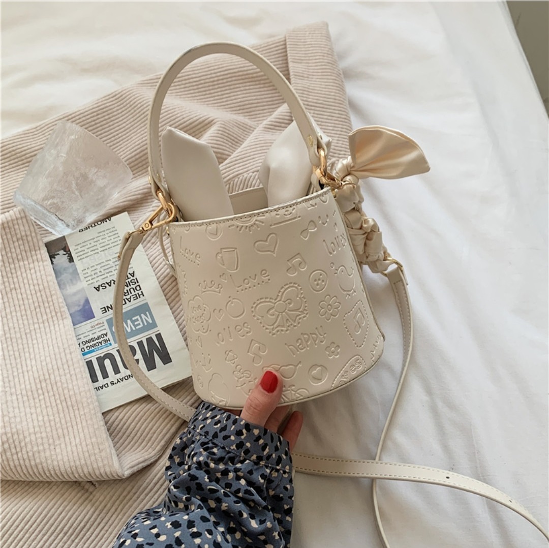 Túi Da Tròn Thắt Nơ Xinh Xắn