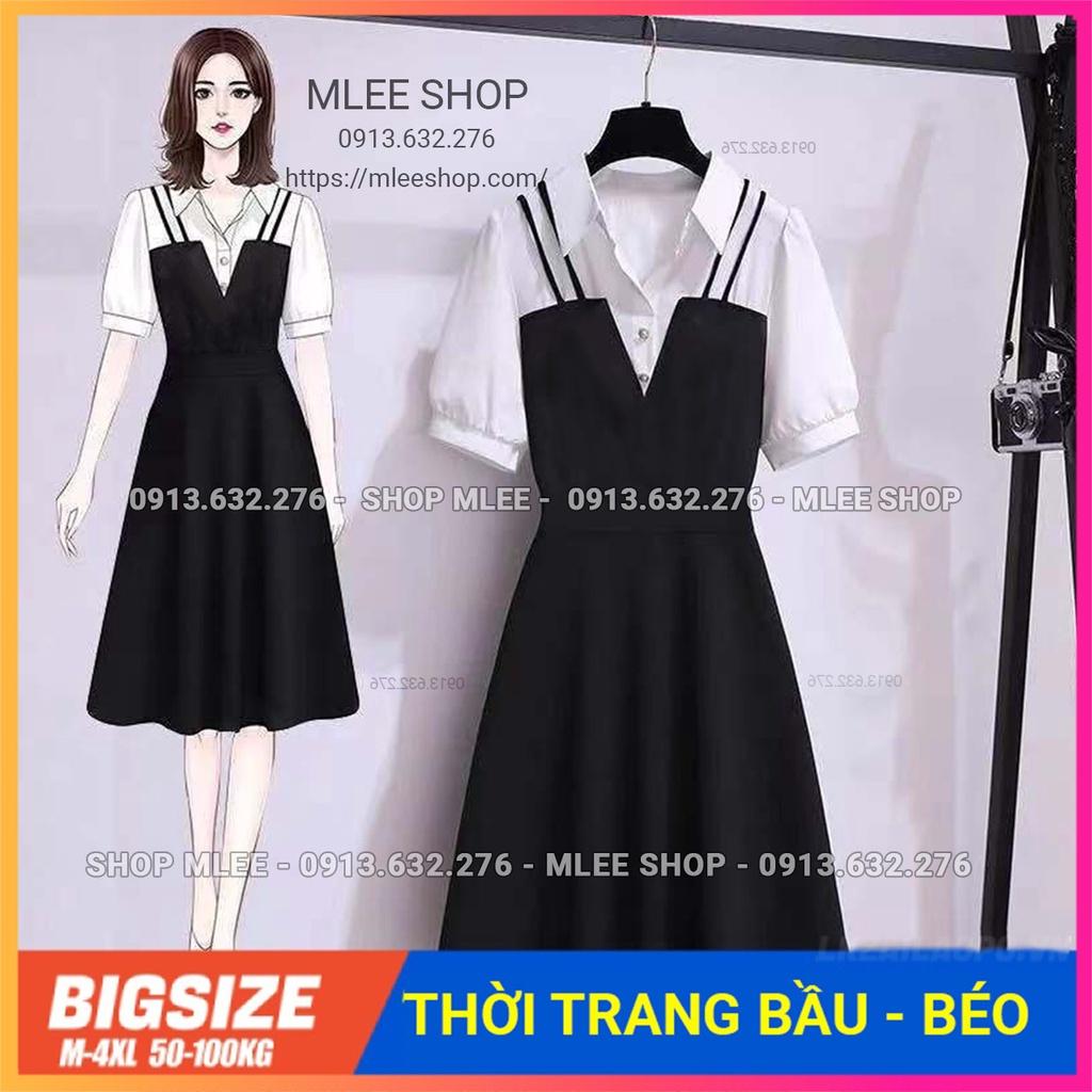 Đầm bầu big size, váy bầu size lớn cao cấp, váy đầm bầu nữ bigsize, MLEE SHOP