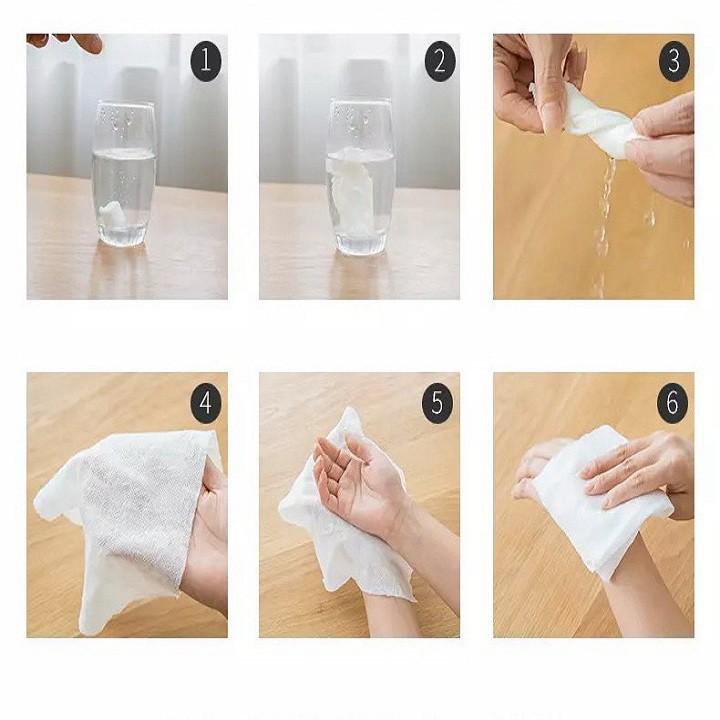 SET 10-20 VIÊN KHĂN GIẤY NÉN, MẶT NẠ NÉN BỎ TÚI DU LỊCH TIỆN LỢI