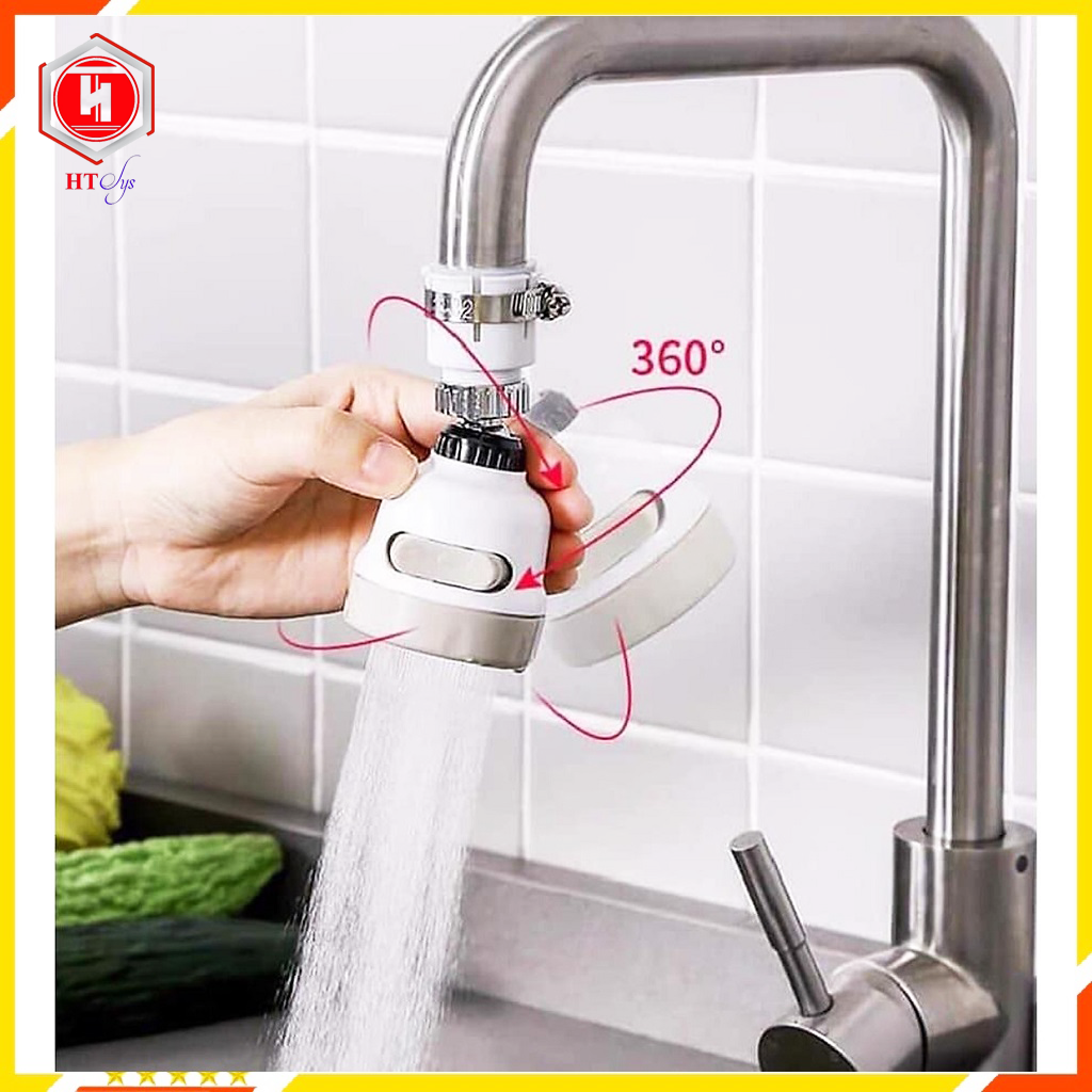 Đầu Vòi Rửa Bát Tăng Áp, Vòi Rửa Bát Xoay 360 Độ, 3 Chế Độ Phun