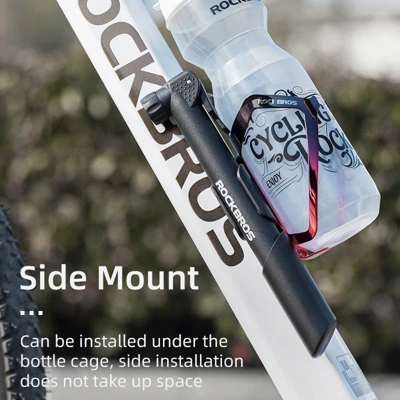 Bơm Xe Đạp Mini Treo Xe Gắn Khung Sườn Có Đế Gắn Sử Dụng Khẩn Cấp 70Psi Siêu Nhẹ GỒM 1 Bơm, 1 giá đỡ,