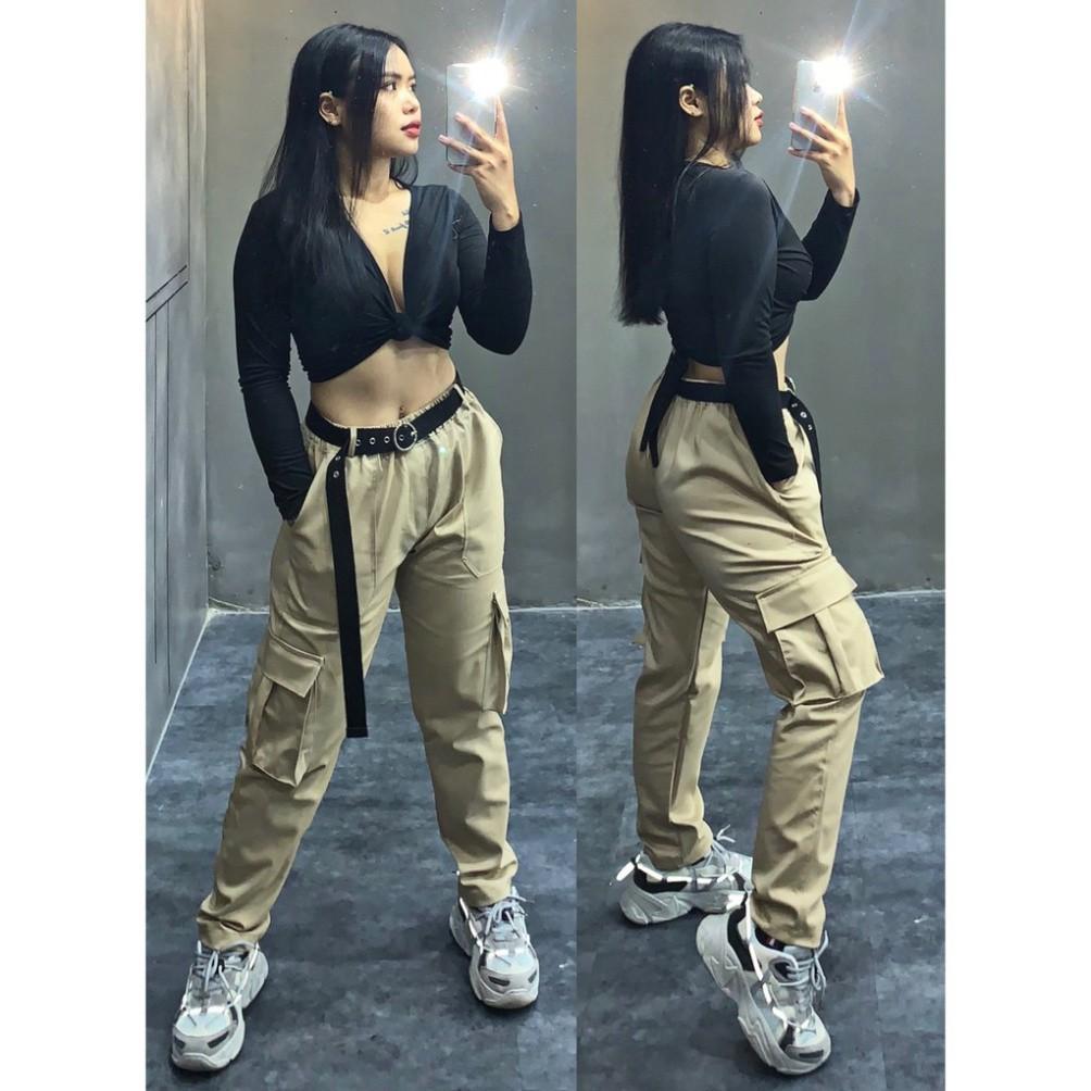 Quần kaki túi hộp trơn