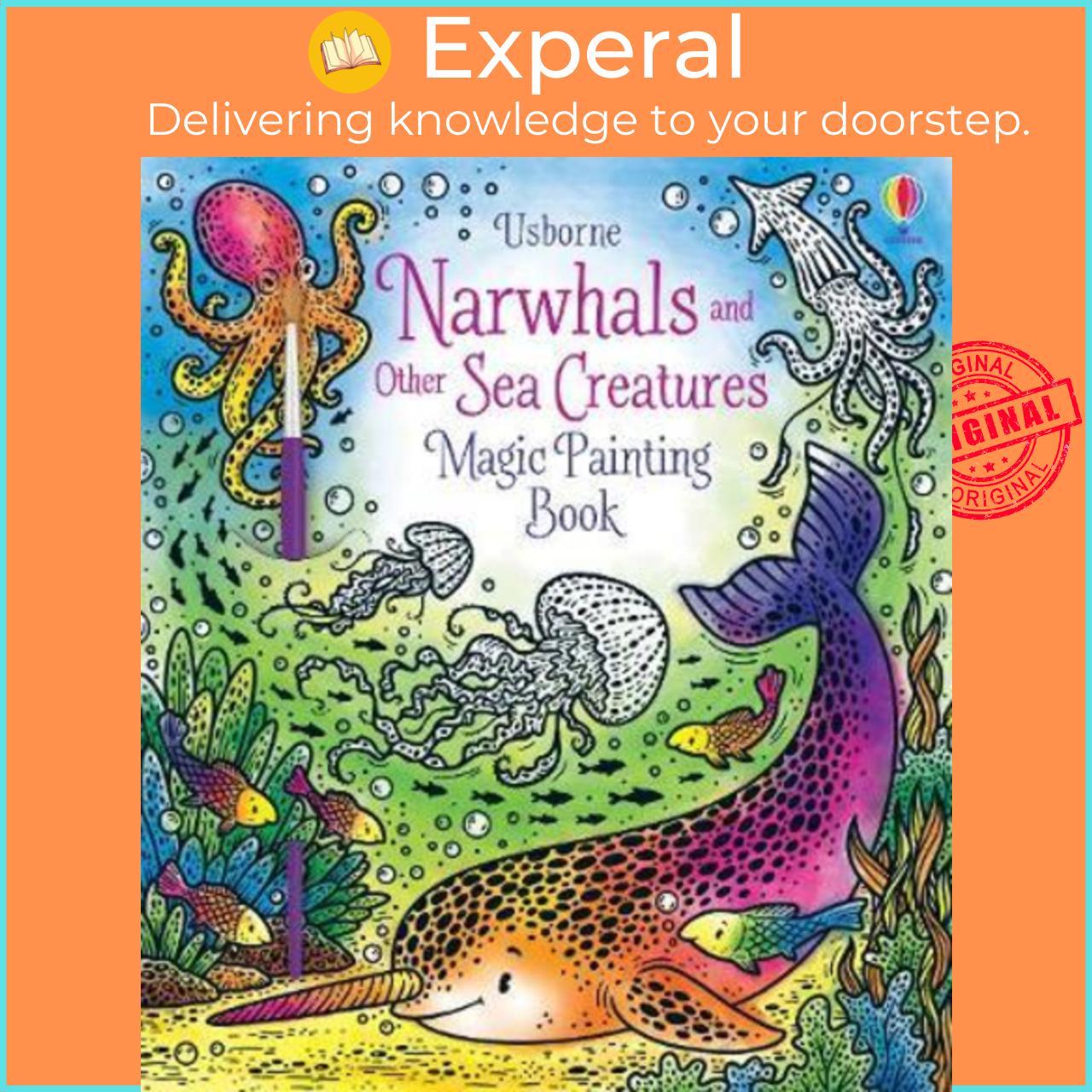 Sách - Magic Painting Narwhals and Other Sea Creatures by Ela Jarzabek