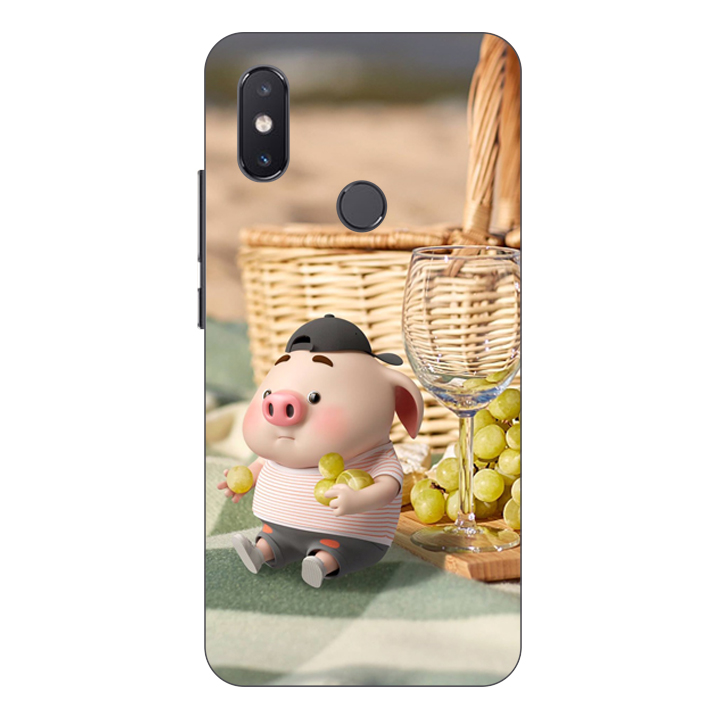 Ốp lưng điện thoại Xiaomi Mi 8 SE hình Heo Con Tham Ăn - Hàng chính hãng