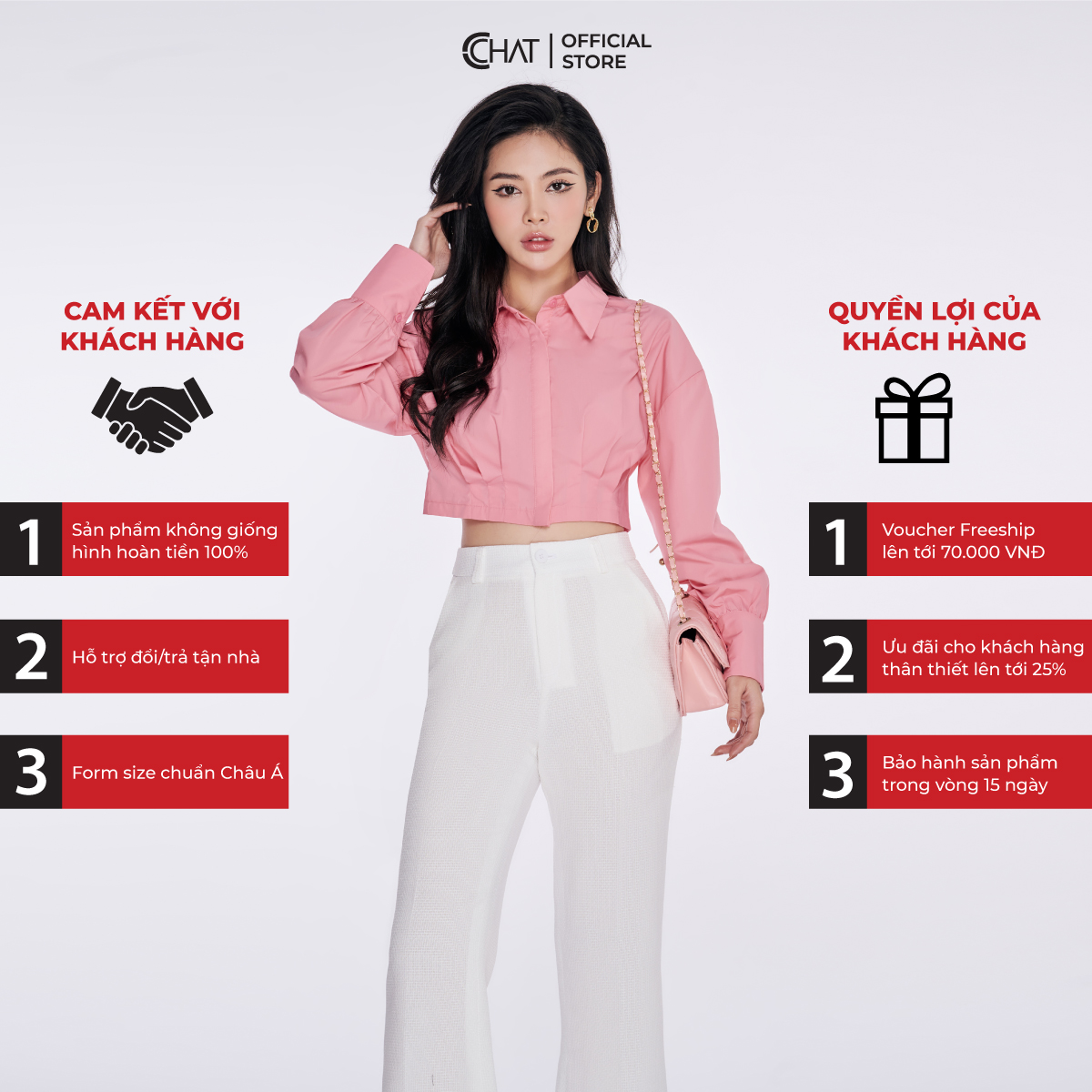 Áo Sơ Mi Nữ  4 Ly Bong Eo Chất Liệu Thô Cao Cấp 13FDT2004OT