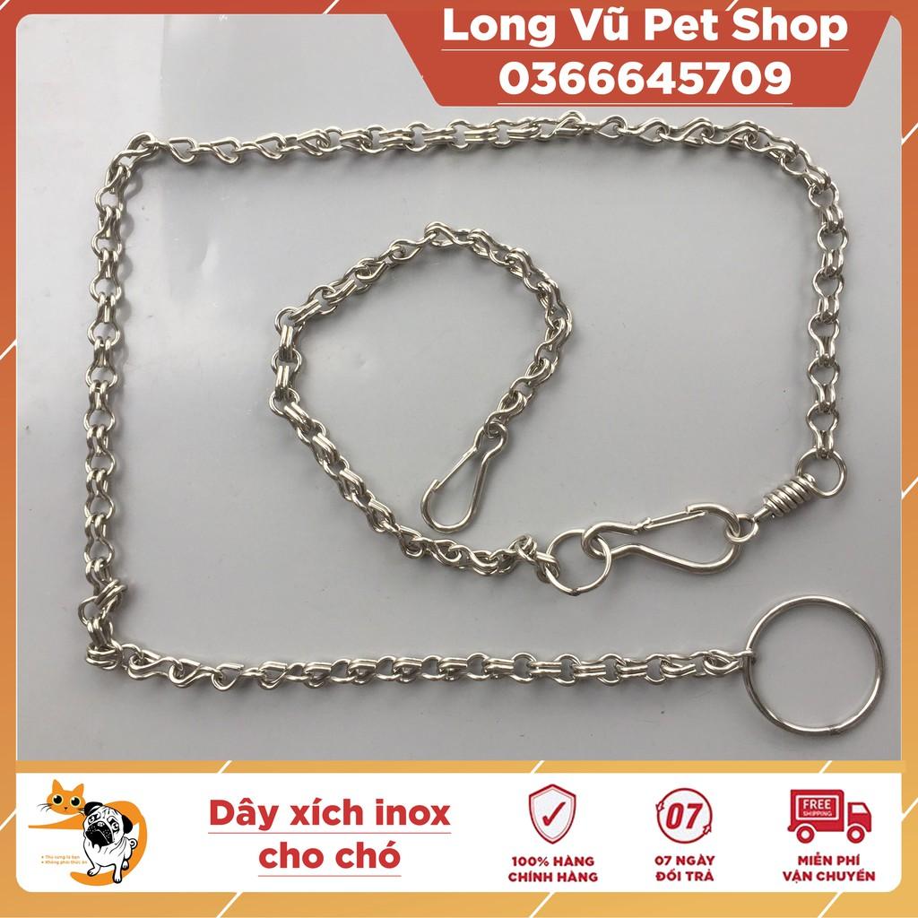 Dây xích inox cho chó mèo Long Vũ Pet Shop