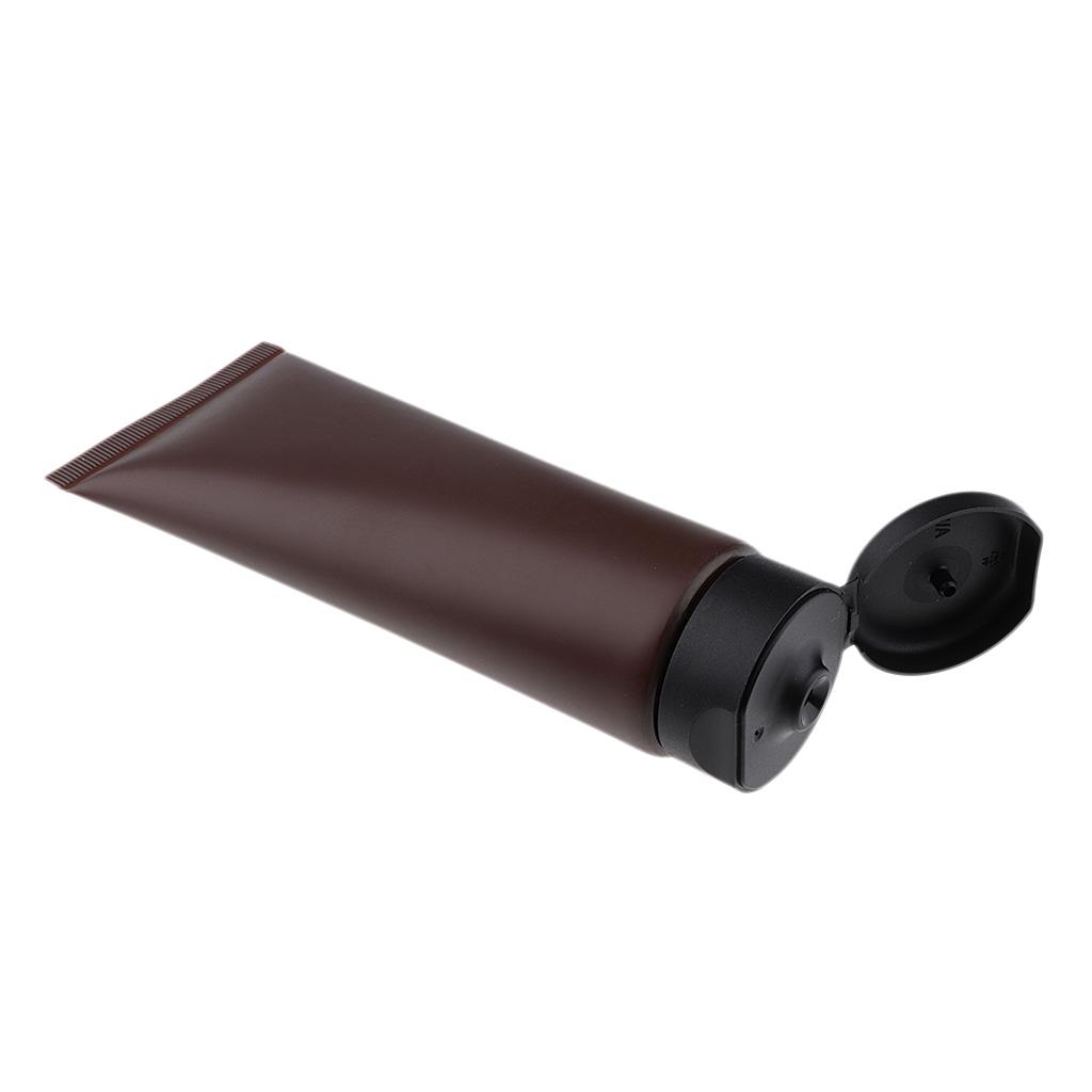 5PCS 100ml Soft Empty Refillable Plastic Tubes Bottle For Body Face Hand Cream Shampoo Lotion Storage Squeezable Containers