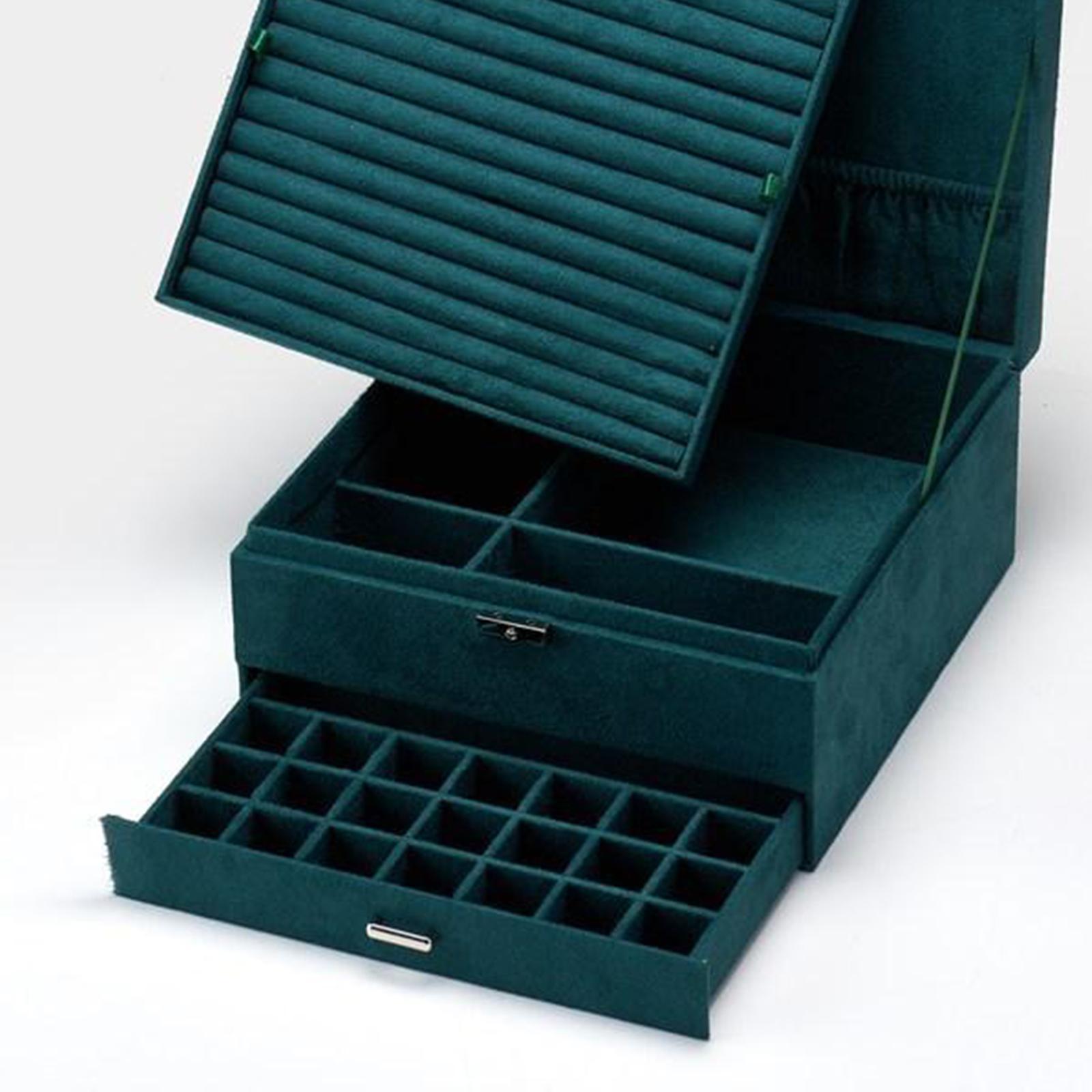 Jewelry Box Watch Case Organizer Jewelry Drawer Display Box Earrings Storage