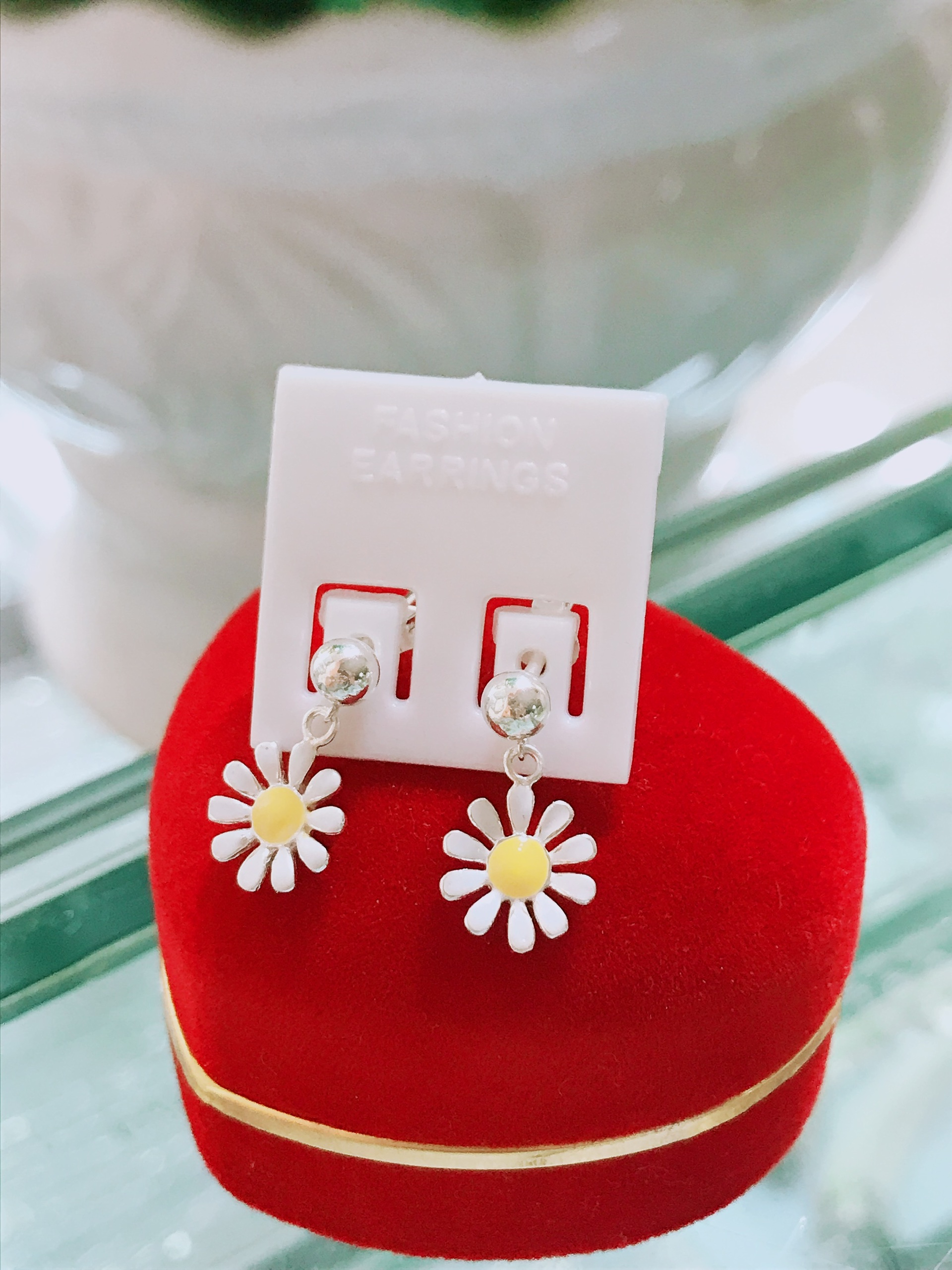 Bông Tai Bạc Nữ Hoa Cúc Chui Gài - Hoa Tai Chuẩn Bạc S925 - Khuyên Tai Bạc S925