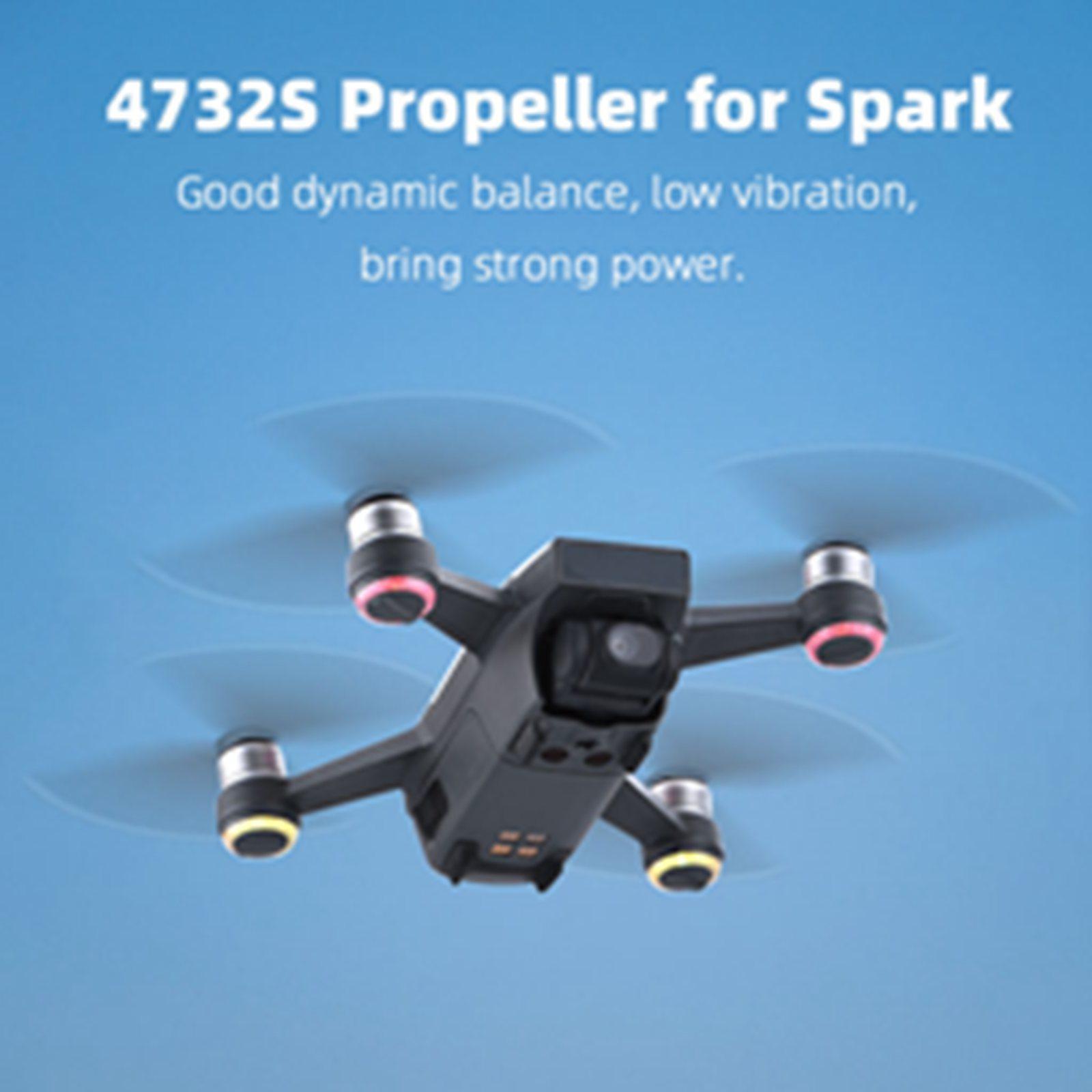 Propellers Parts for  Spark 4732S Drone White Rim 2 Pairs