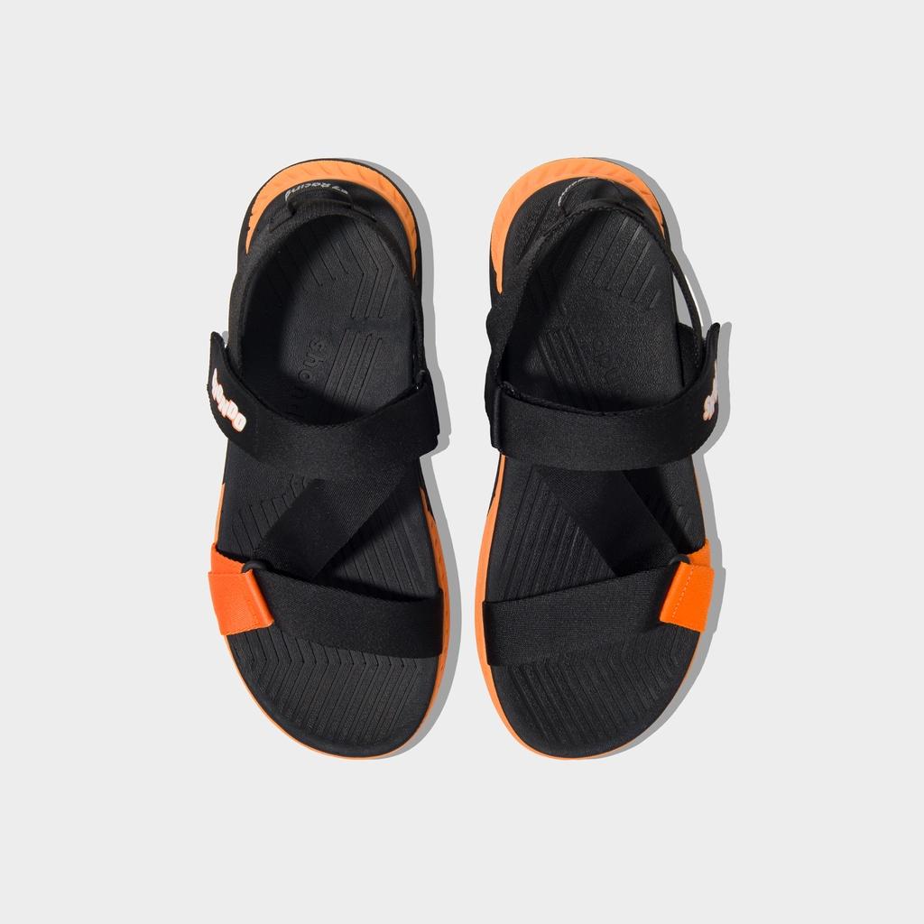 Giày Sandals Nam Nữ Shondo F7 Racing Đế Đen Phối Cam F7R1080