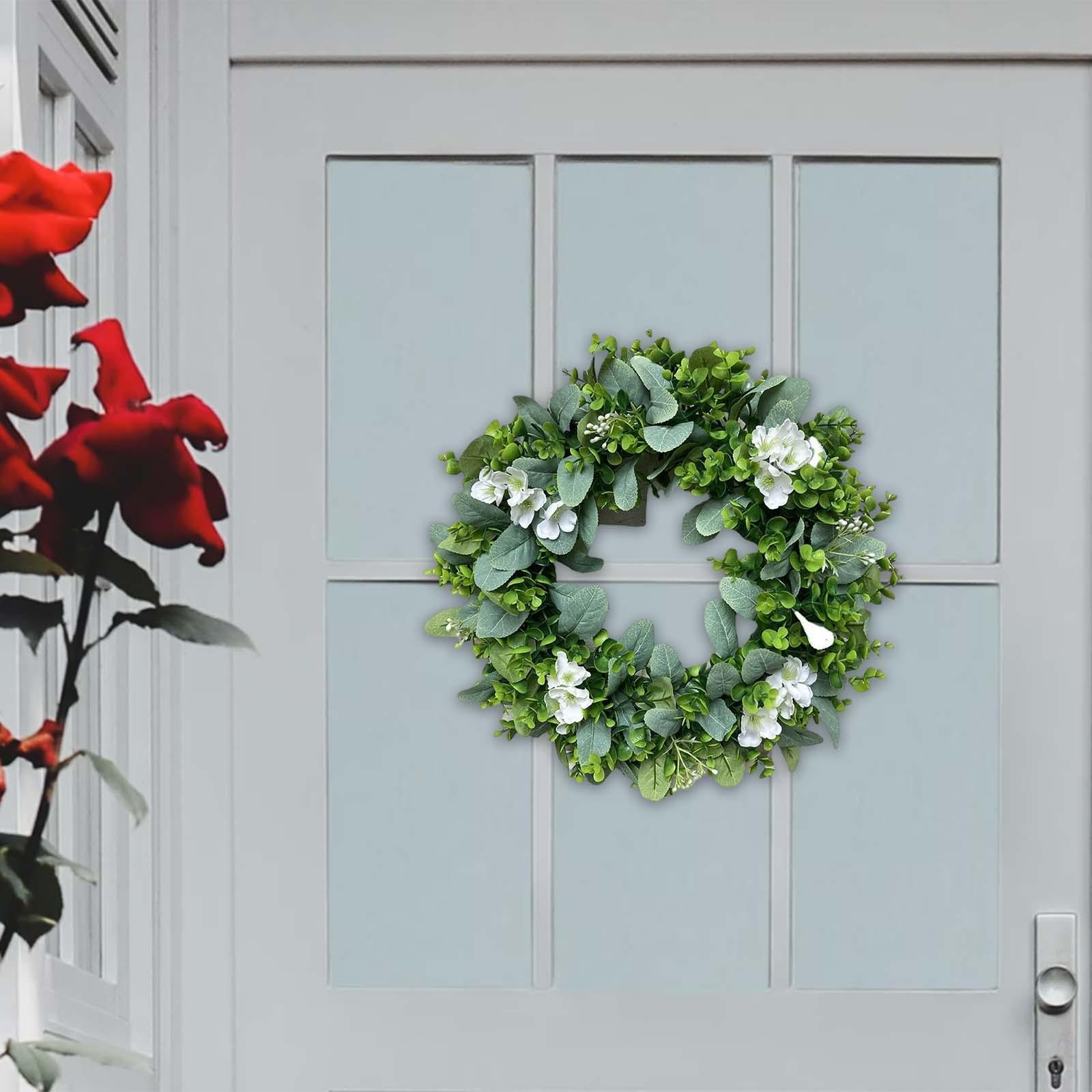 42cm Wreath Artificial Hanging Garland Green Plant Wedding Home Decor