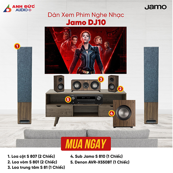 Dàn Xem Phim Nghe Nhạc Jamo DJ10 - Hàng Chính Hãng