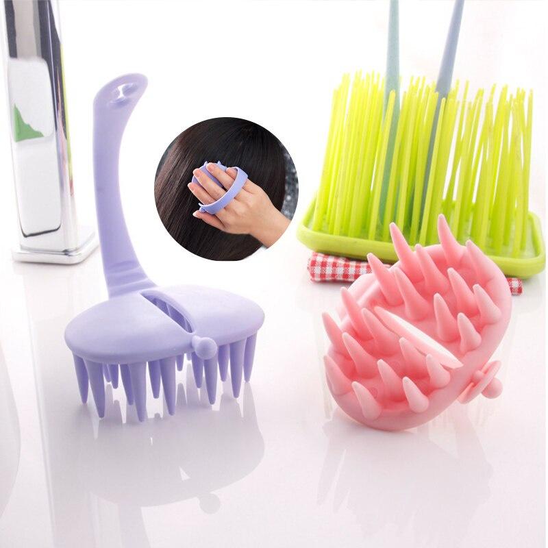 Massage Comb Cleaning Brush Creative Hangable Scalp Massage Soft Comb Shampoo Comb Household Head Massage Big Teeth Comb