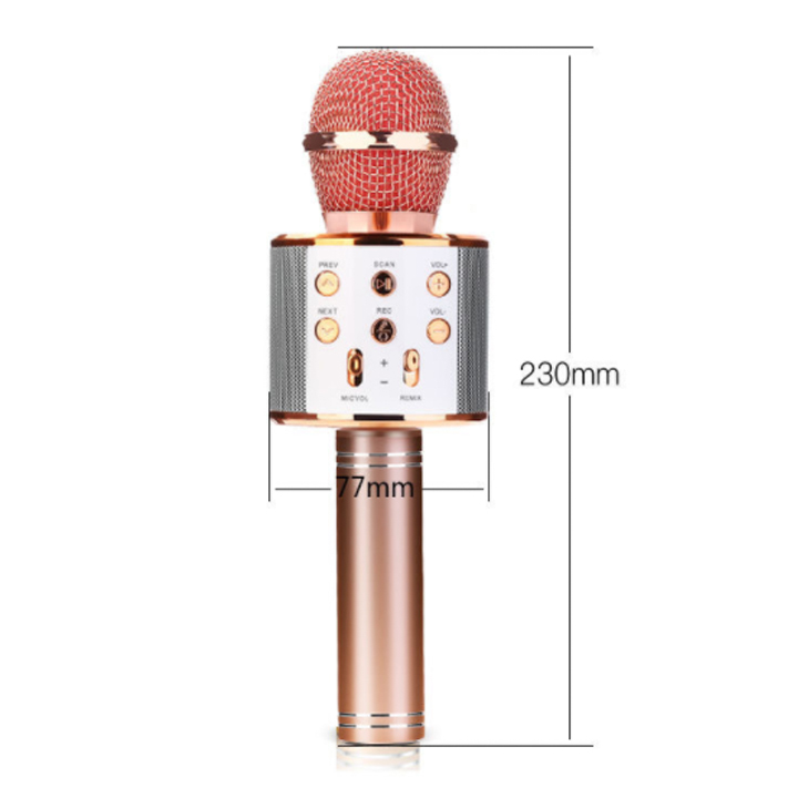 Mic Hát Karaoke Phát Nhạc Bluetooth WS-858L