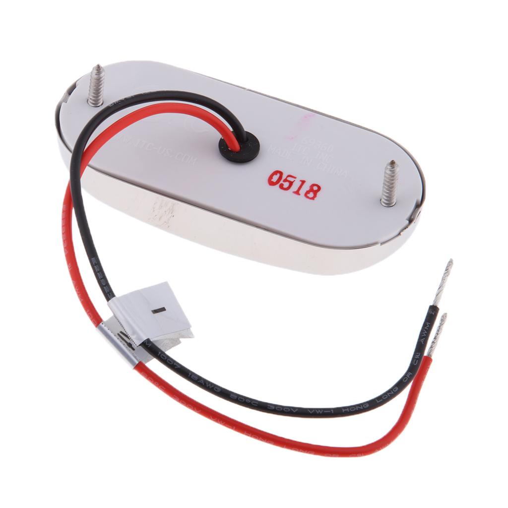 24V Marine Boat LED Oblong Oval Surface Mount Courtesy Light - Blue