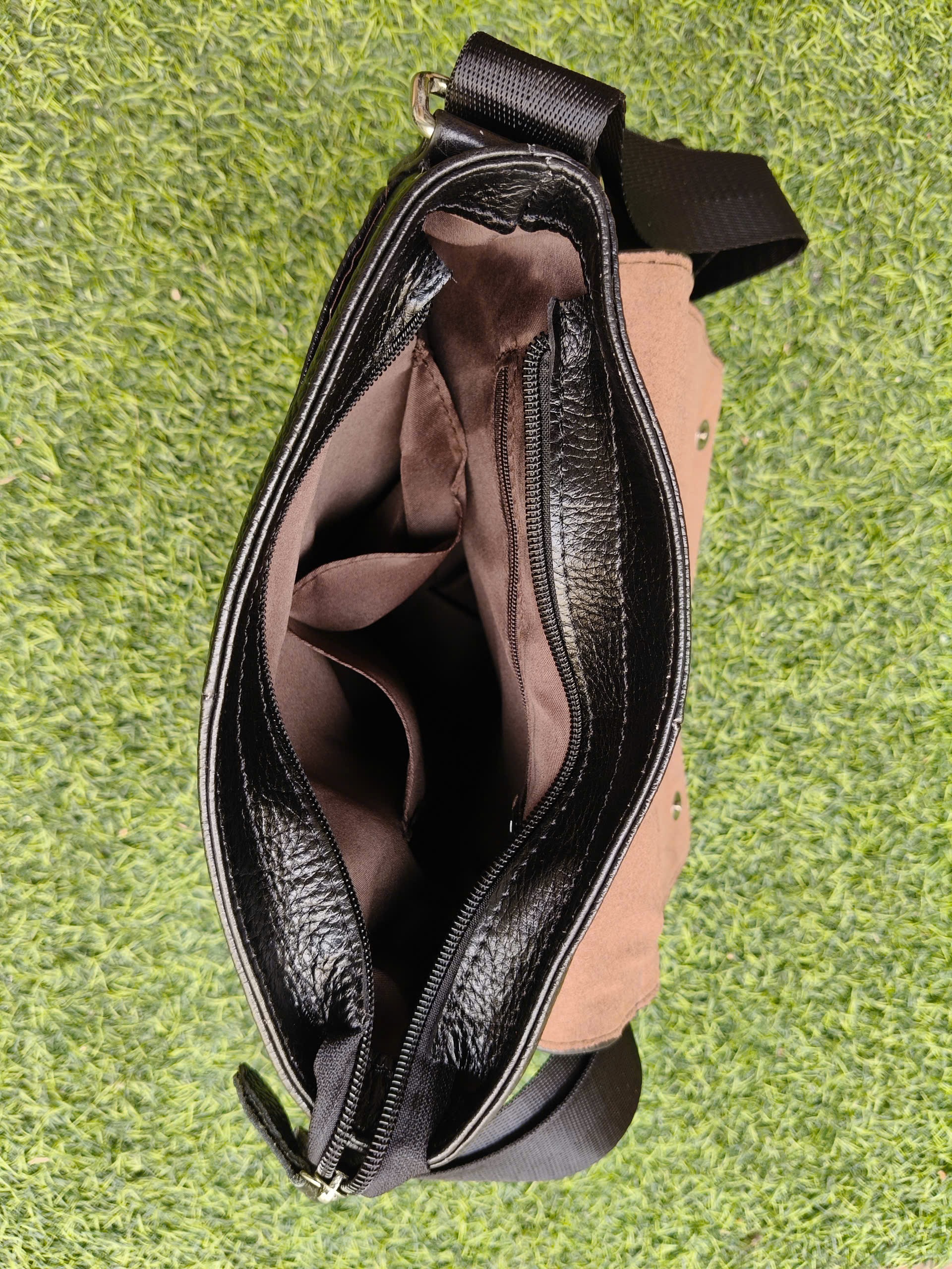 |Da thật| Túi đeo chéo nam mềm mỏng bền BHM5102 túi đeo vai