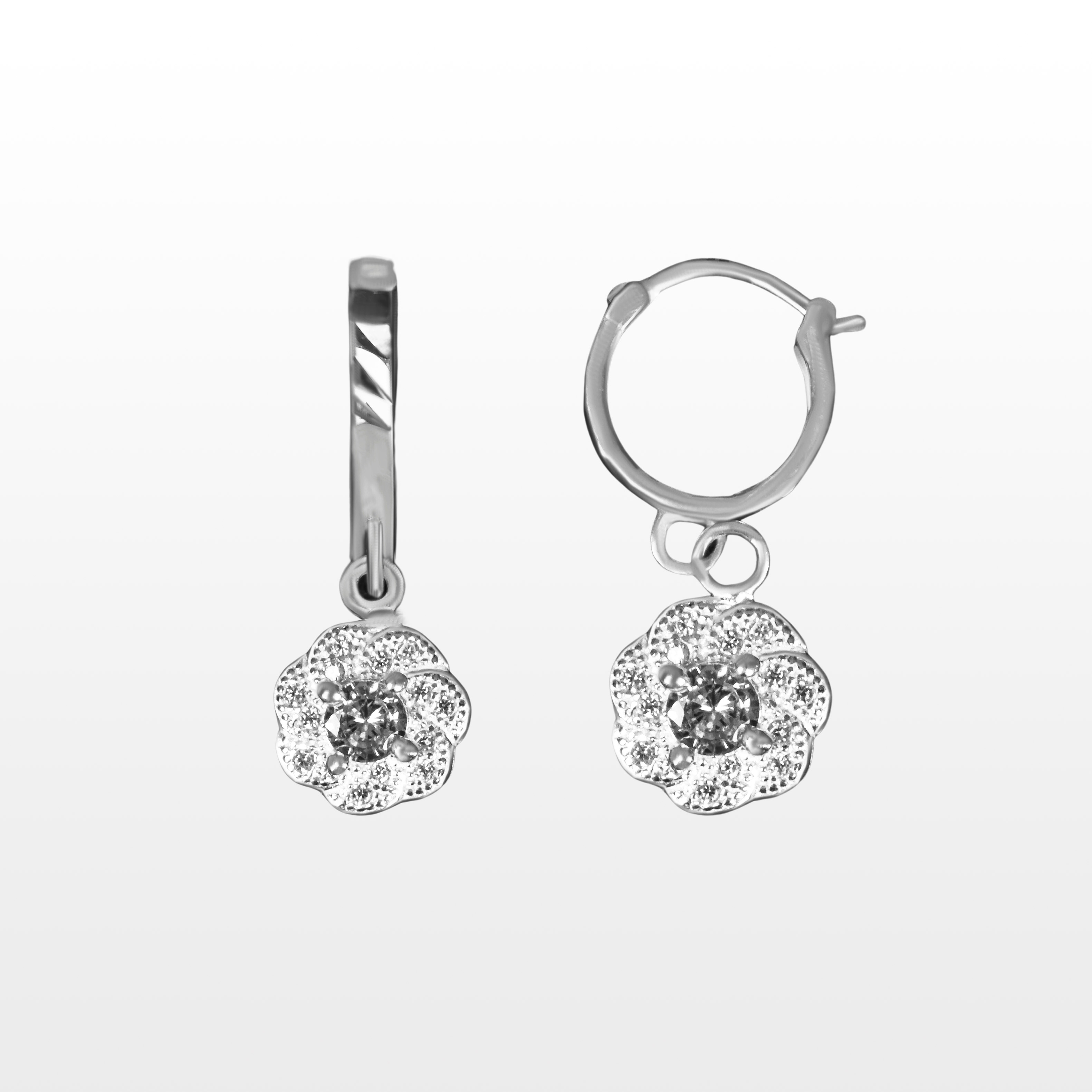 Bông Tai Nữ Kiểu Dáng Hoop Bạc 925 ADJ Jewelry Cao Cấp - SB47176