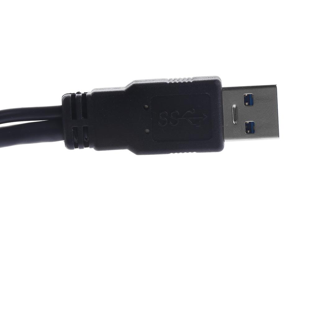 USB 3.0 to SATA 22Pin Adapter Y-Cable with USB Power Cable for 2.5" HDD SSD