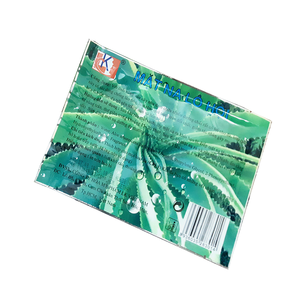 Combo 10 miếng mặt nạ dưỡng da LK chiết xuất Lô Hội 50g