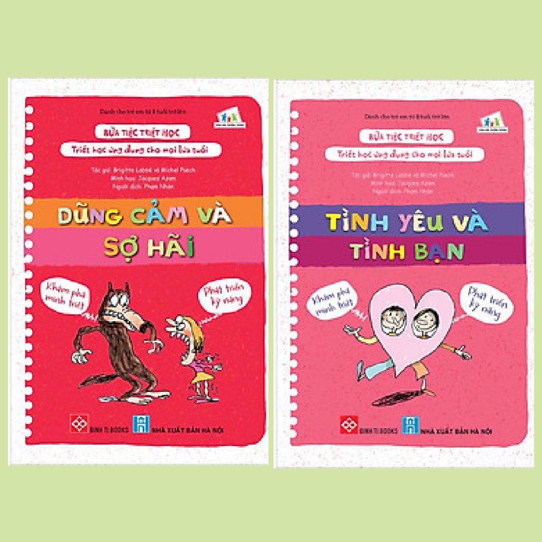 Combo 2 cuốn Bữa Tiệc Triết Học - Triết Học Ứng Dụng Cho Mọi Lứa Tuổi: Tình Yêu Và Tình Bạn + Dũng Cảm Và Sợ Hãi