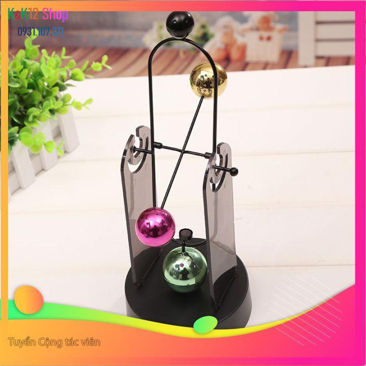 Đồ chơi sáng tạo &quot;con lắc Newton phiên bản Quả Cầu dao động vĩnh viễn&quot; giúp giải trí HIỆU QUẢ, Shop TẶNG 4 pin AA
