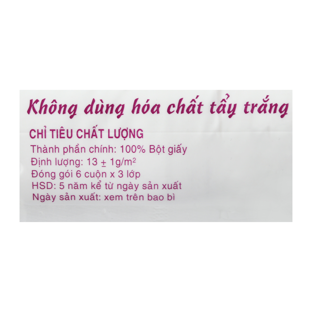 Giấy Vệ Sinh Hà Nội 3 Lớp 6 Cuộn Tím