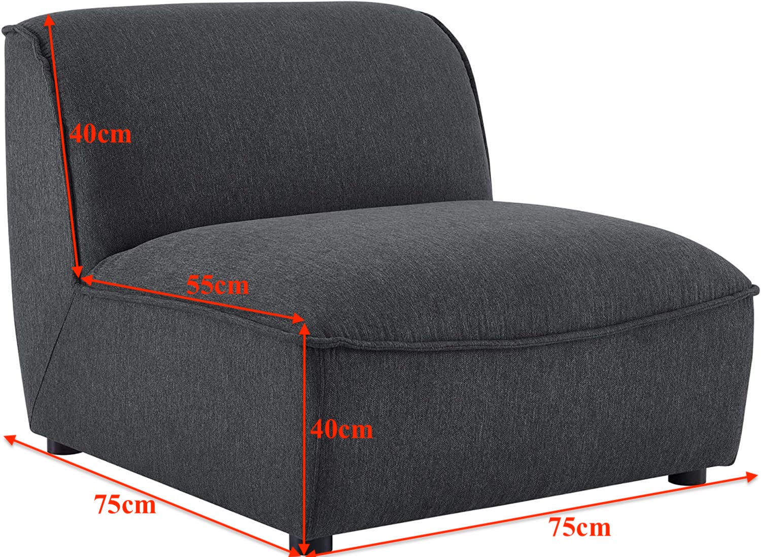 Ghế đơn sofa nệm vải bố hoặc nhung phong cách âu mỹ hiện đại nhiều màu lựa chọn