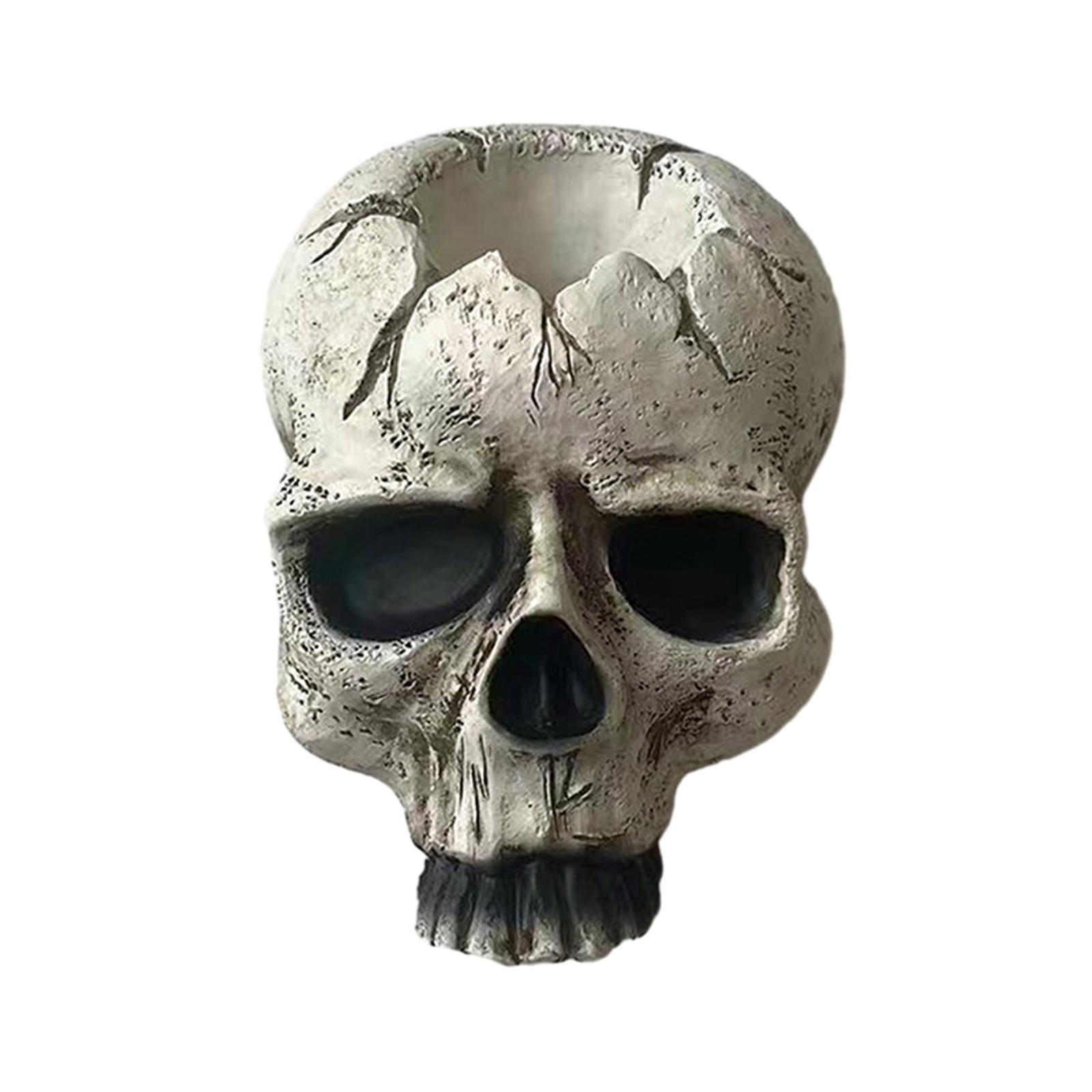 Halloween Skull Head Candle Holder Exquisite for Haunted House Holiday Party