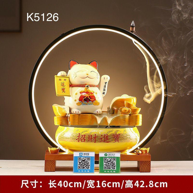 Thác phong thủy mèo thần tài