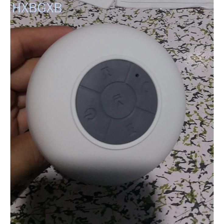 Wireless Speaker Waterproof Mini Portable Sound Outdoor Loudspeaker for Kitchen Bathroom, White