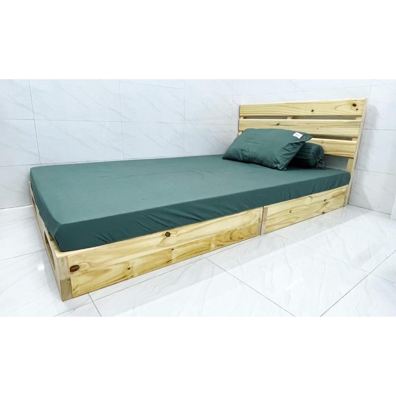 GIƯỜNG PALLET 1m2x2m CHÂN CAO 20cm CÓ ĐẦU GIƯỜNG FULL KÍN CHÂN